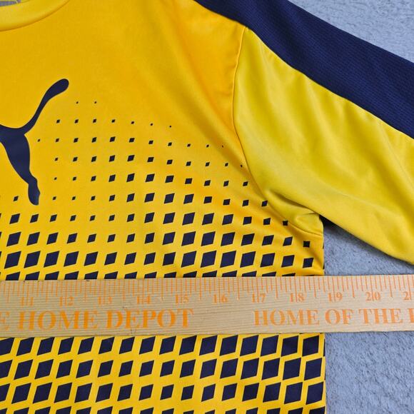 Puma EVO TRG Dry Cell Soccer Jersey Men's Small Blue & Yellow Lightweight Run - Picture 7 of 9
